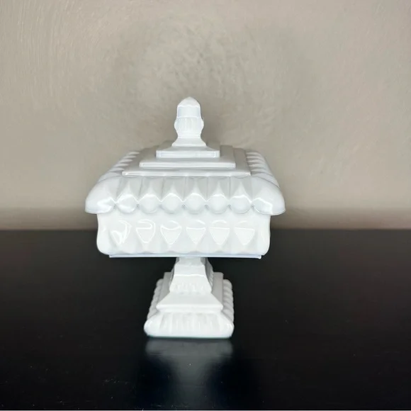 Milk Glass Candy dish - Picture 1 of 9